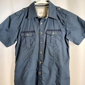 Boys Croft & Flow Big Boy Blue Button Down Collar Shirt Size 8 Small